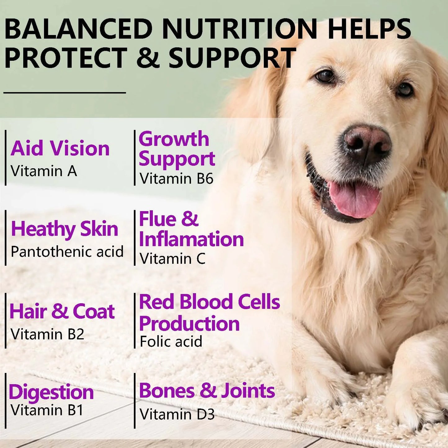 Multivitamin supplements 15 in 1 for dogs