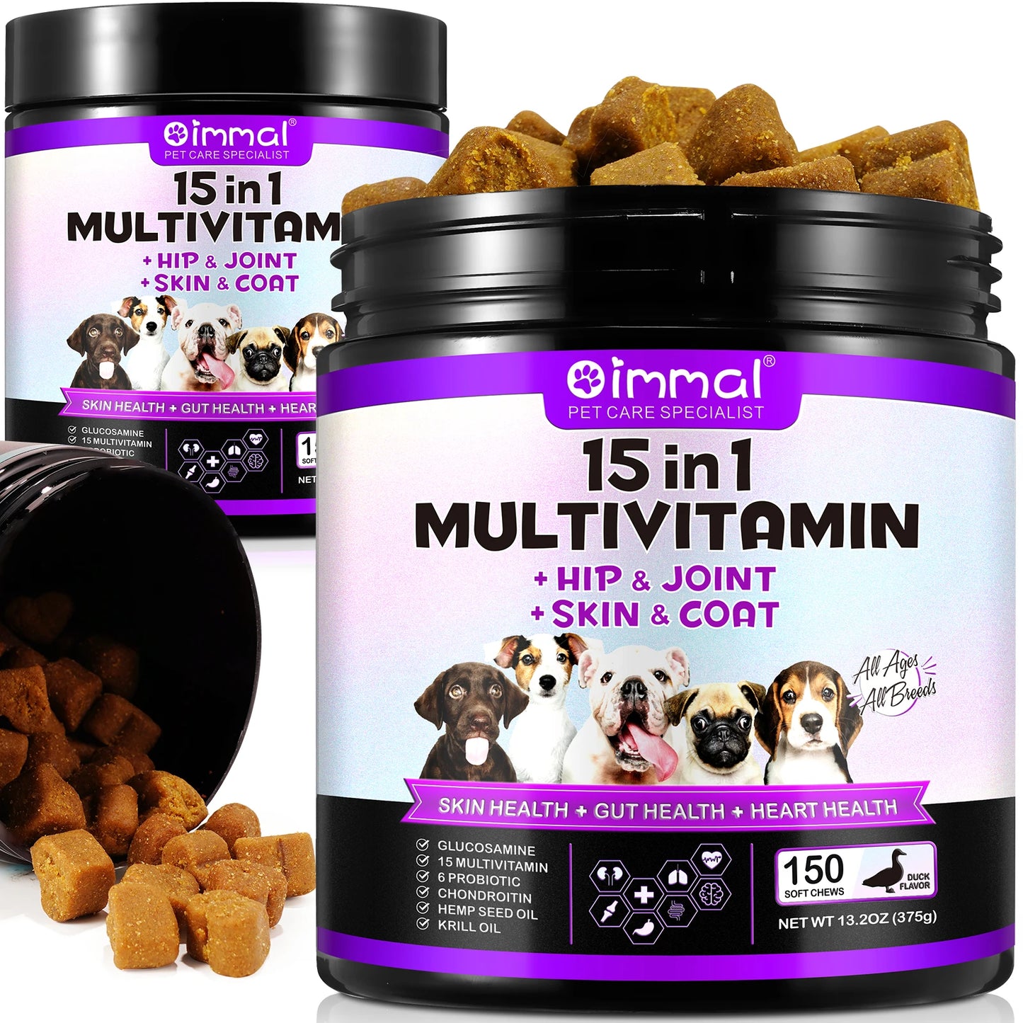 Multivitamin supplements 15 in 1 for dogs