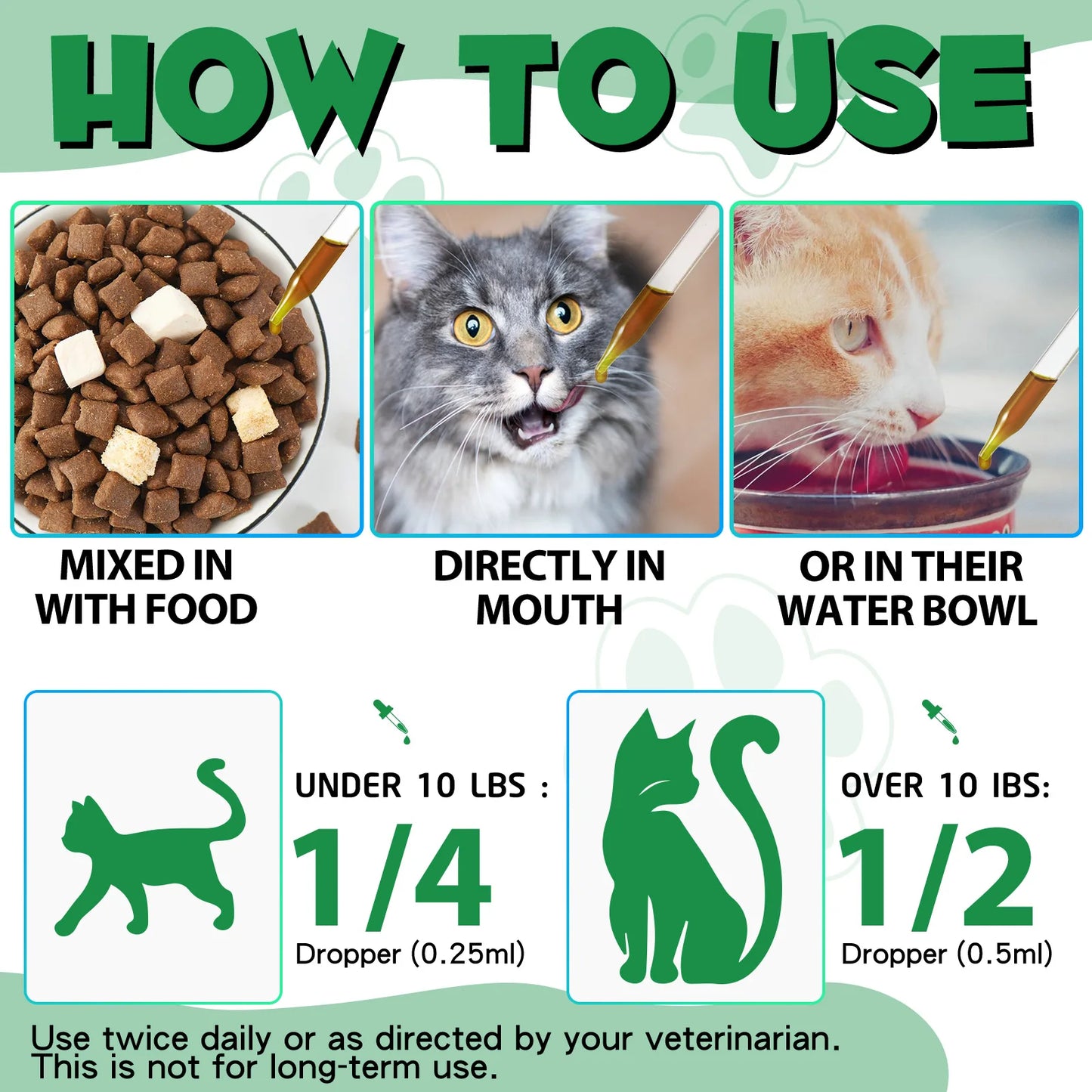 Natural tapeworm, roundworm, roundworm, nematode prevention for cats