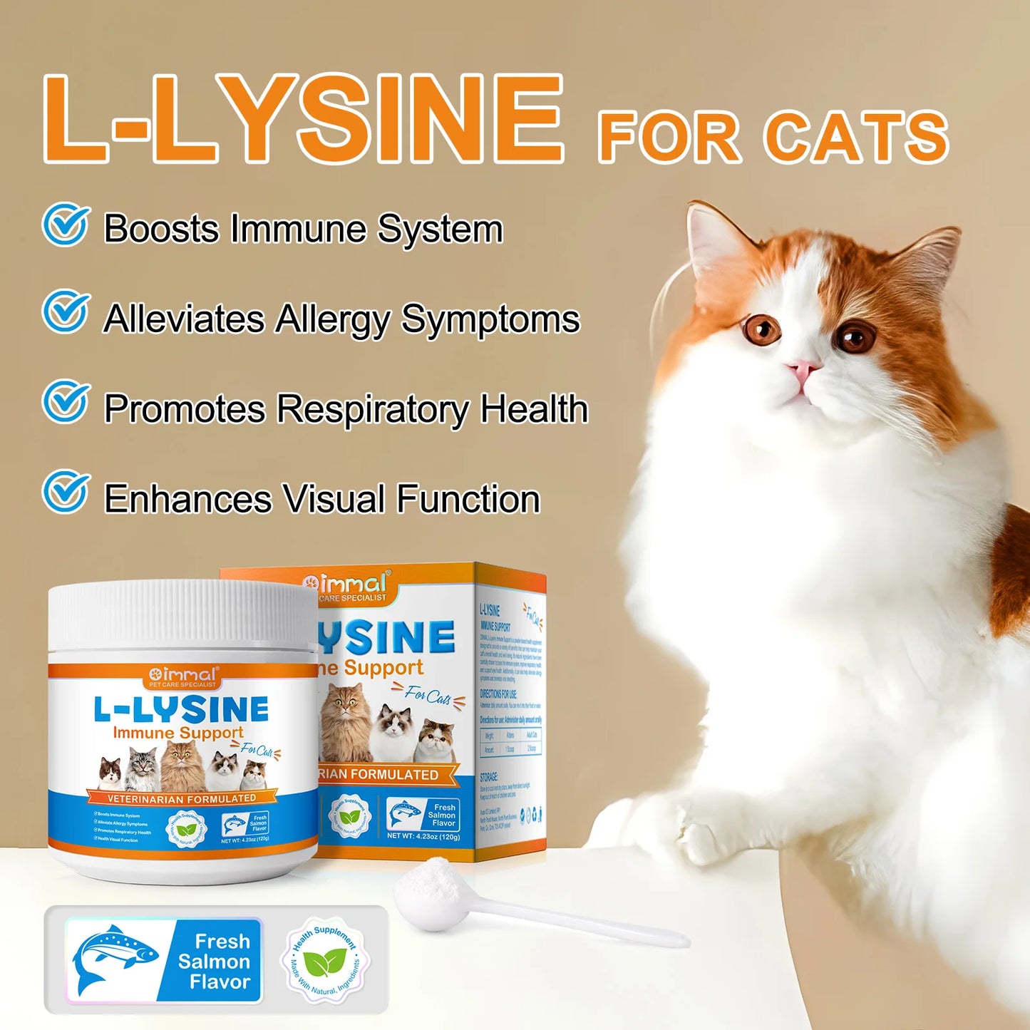 L-Lysine for Cats – Support for immune and respiratory health