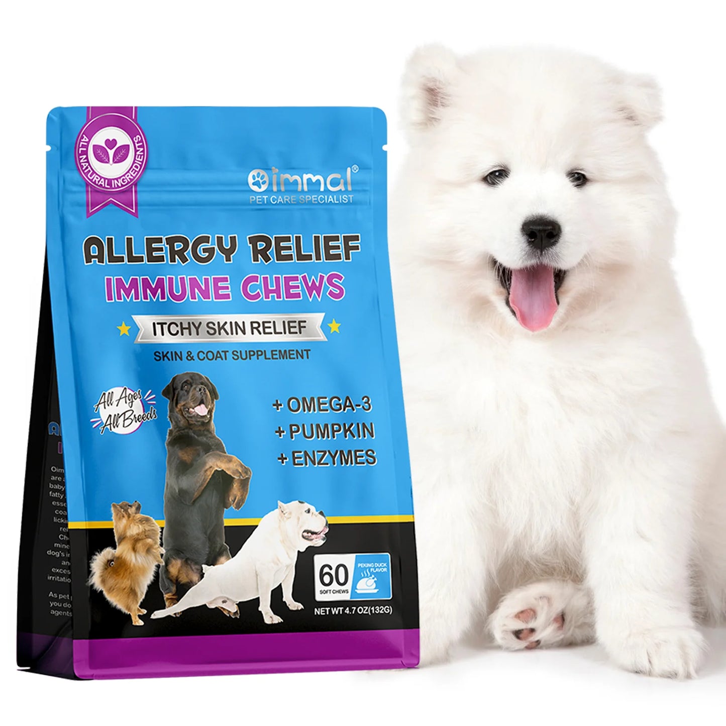 Dog remedy for allergies – Chewable tablets against itchy skin and fur