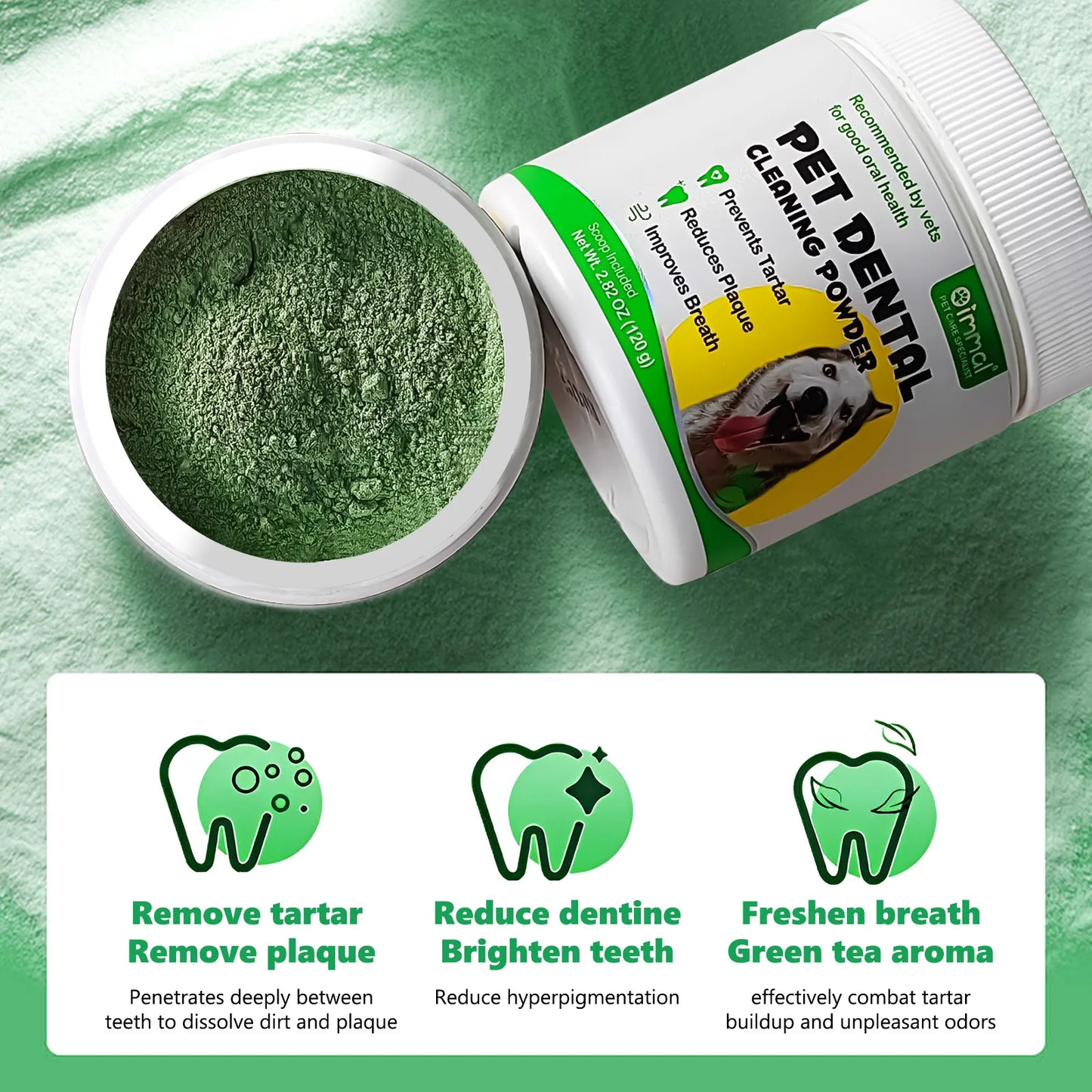 Powder for dog teeth care